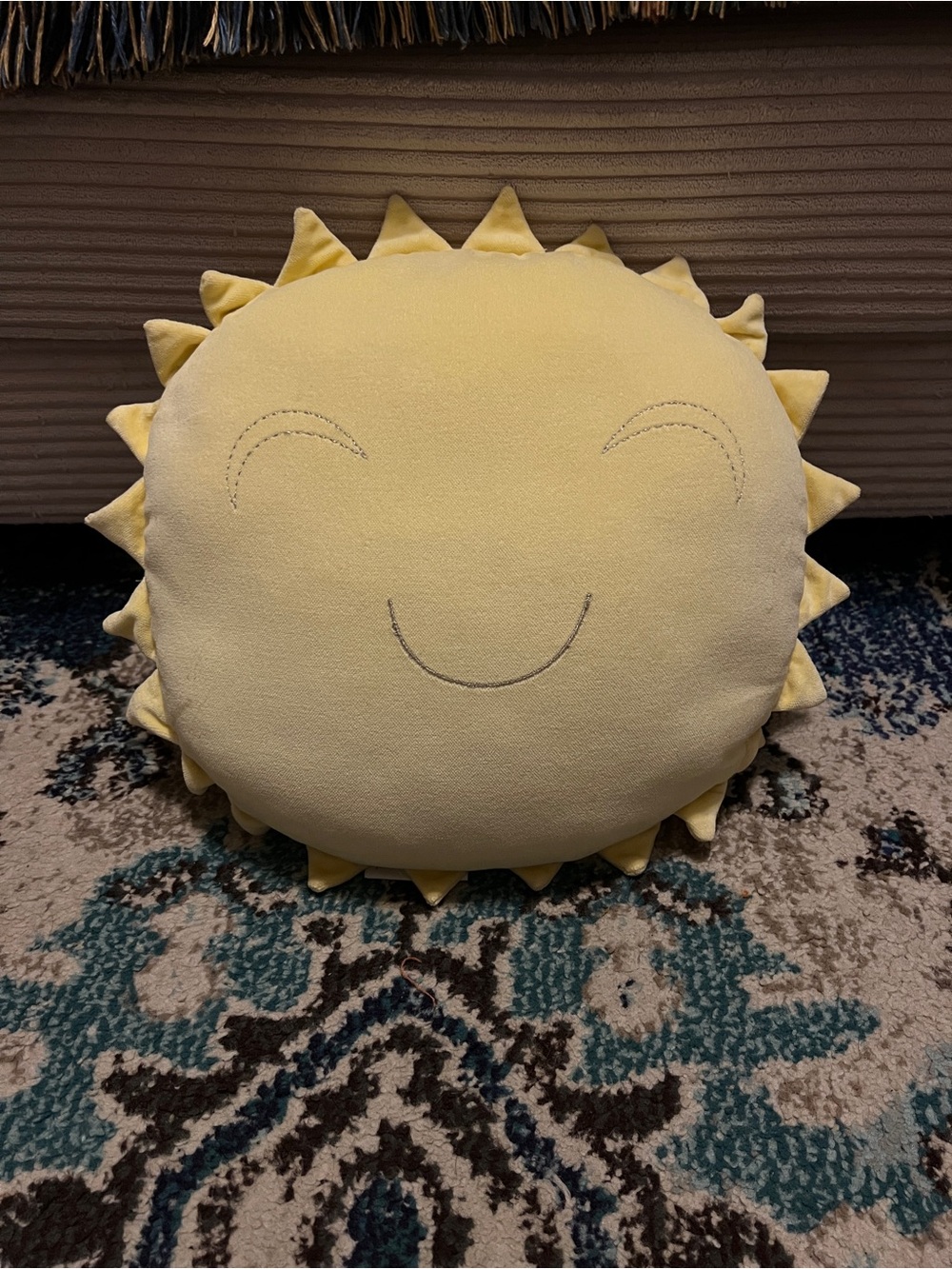 Potter Barn Kids Sun Yellow Decorative Throw Pillow - Home Accents